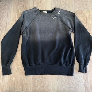 ISMBS Vintage Sweatshirt with Hand-Embroidered Vail, CO Black Ombre